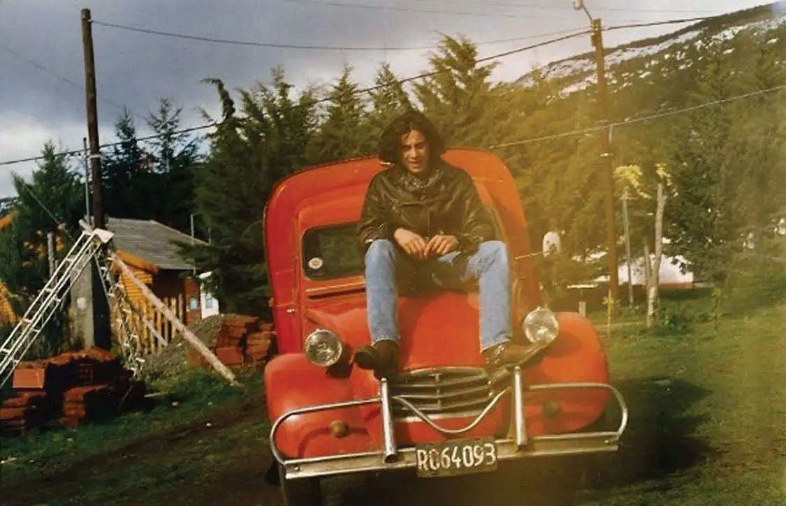 A young Reginato with his beloved Citroneta