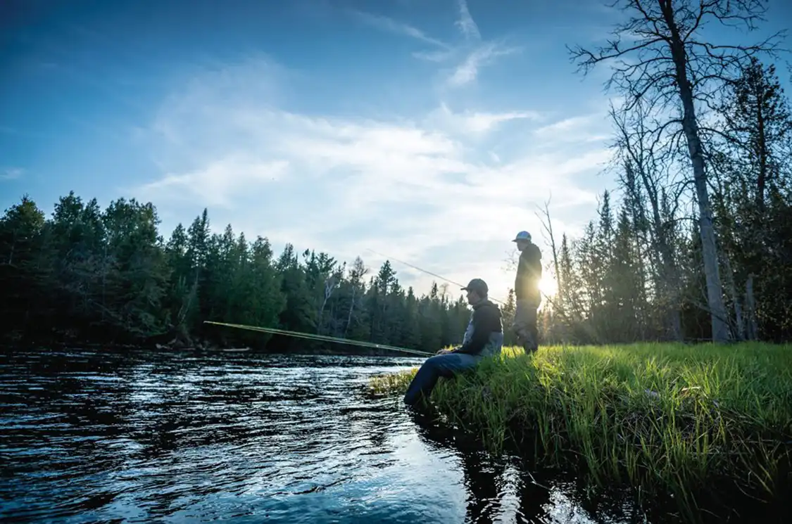 Fishing for brown trout Fishing for brown trout