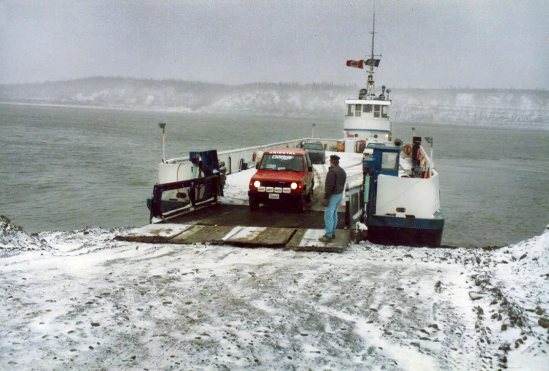 1986 Rod Hall and the Dodge Raider on a ferry 1986 Rod Hall and the Dodge Raider on a ferry