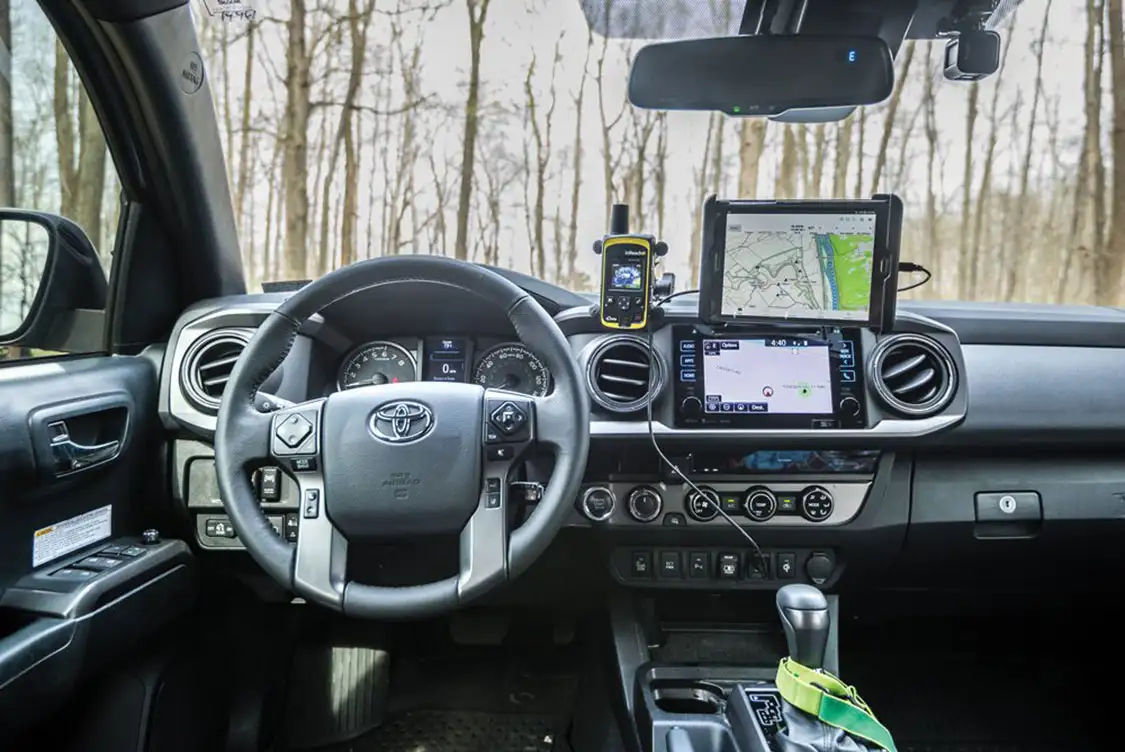 This Tacoma is prepared with Comms and navigation within reach This Tacoma is prepared with Comms and navigation within reach