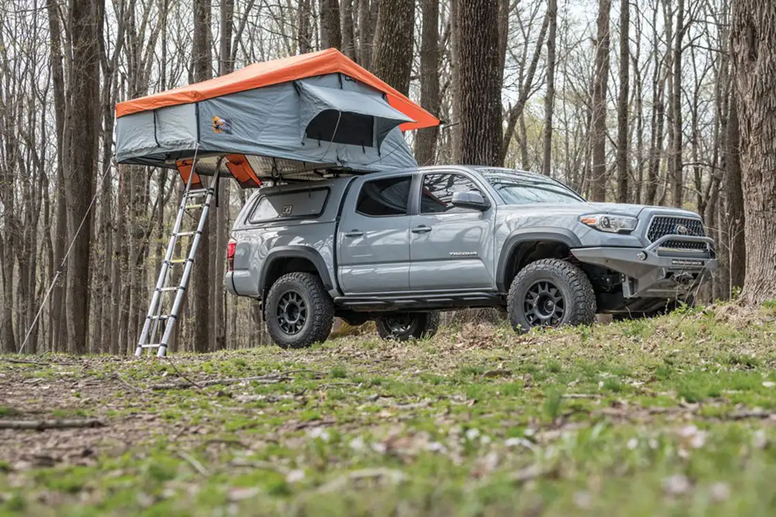 Camp ready with this roof top tent Camp ready with this roof top tent