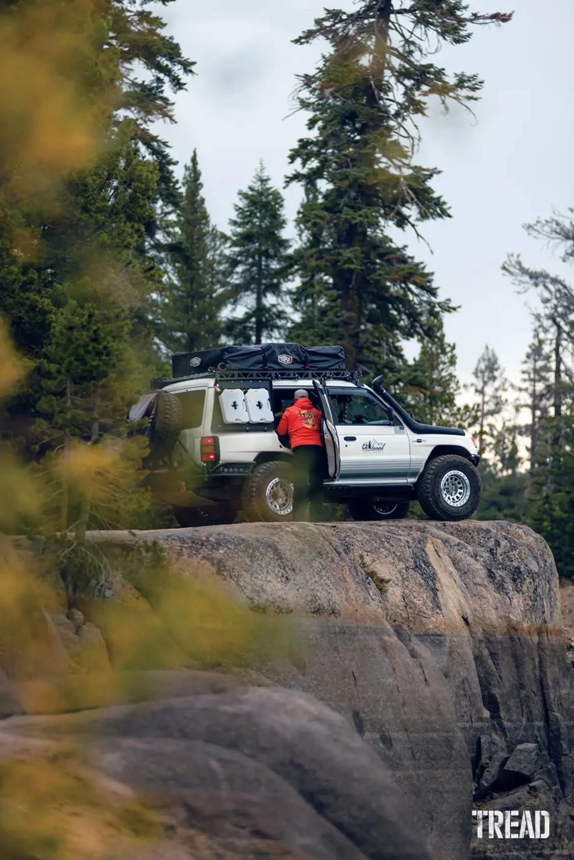 The Montero stands out amongst the trees The Montero stands out amongst the trees