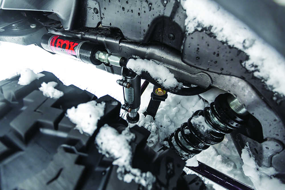 10-inch travel remote reservoir 2.5coilovers and 2-inch 2.0 bump stops front and rear.