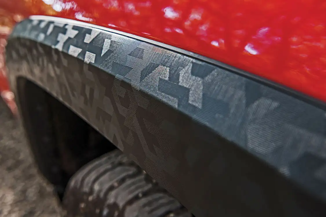 Technical Camouflage adds a unique style to the fender flares