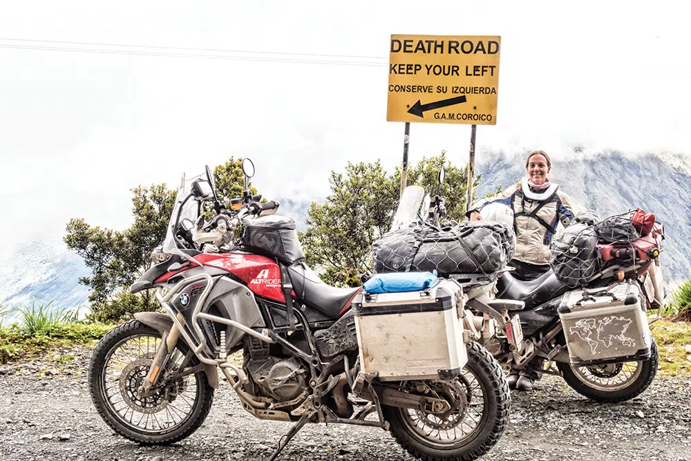 The start of the Death Road in Bolivia