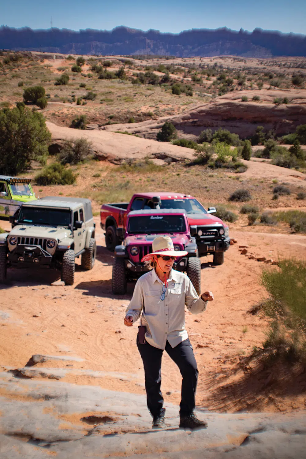 Nena is most at home on the trail, especially in Moab