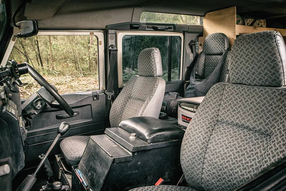 A utlilitarian interior holds up to the abuses of world travel