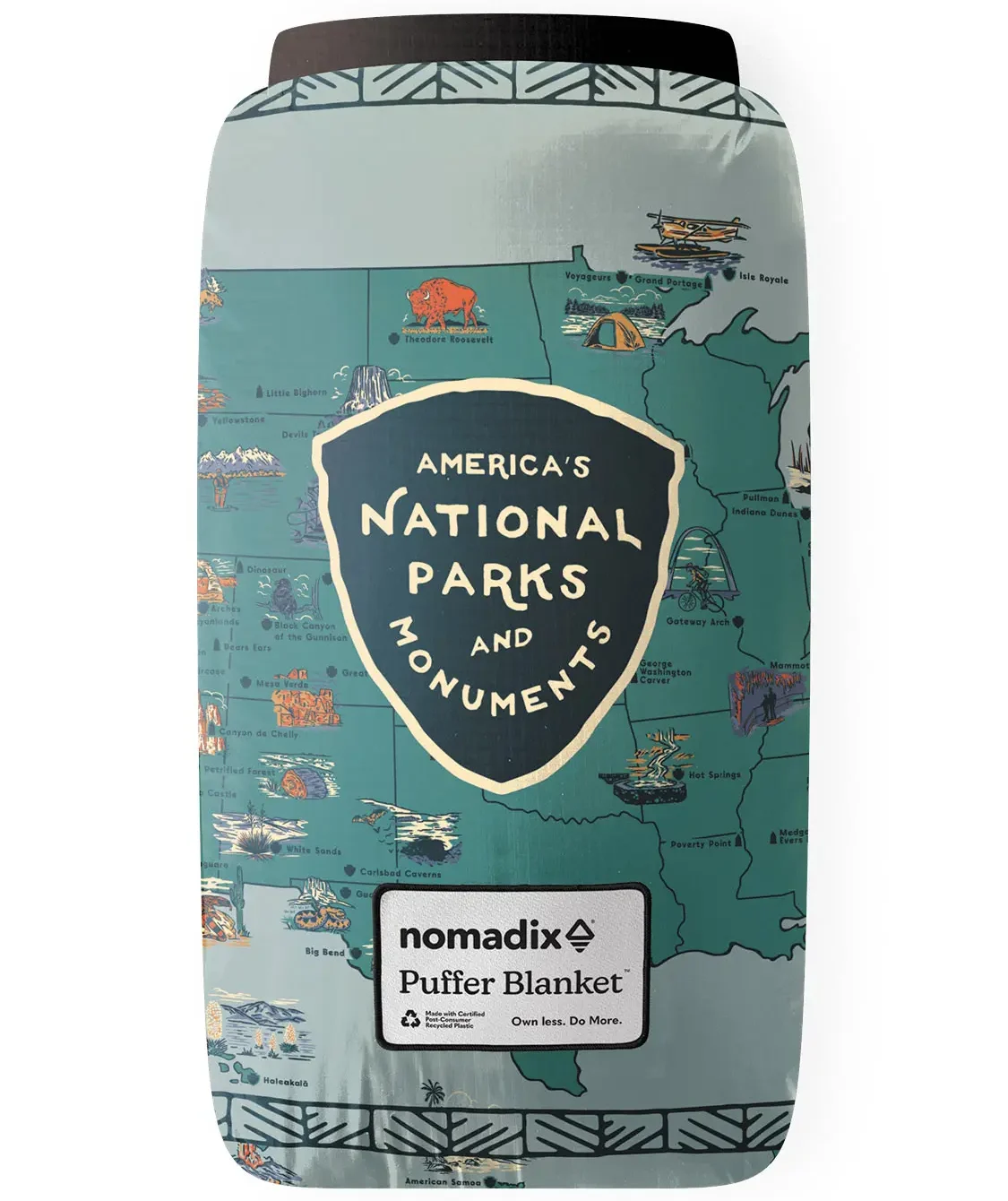 Nomadix National Parks Map Blanket
