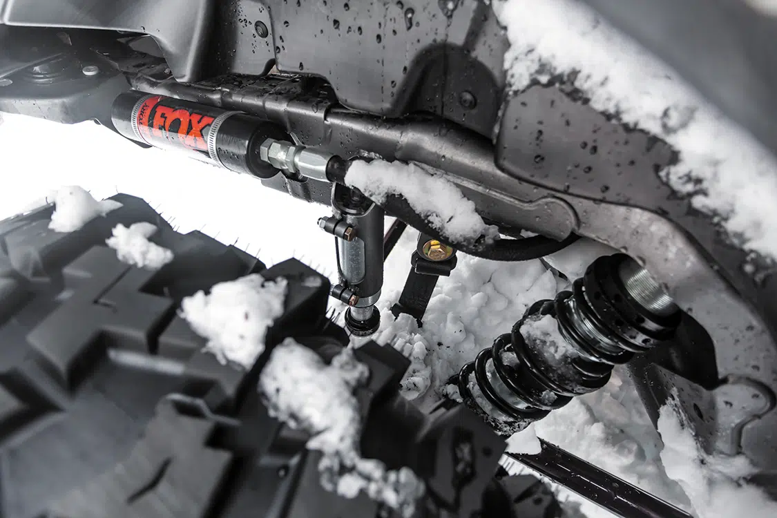 Fox setup consists of 10-inch travel remote reservoir 2.5coilovers