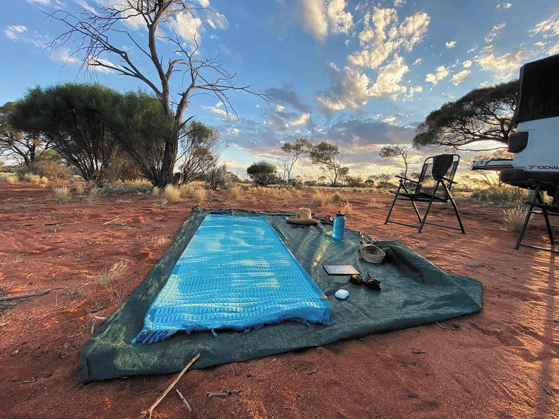 Each evening Katie found time for a quick yoga session Each evening Katie found time for a quick yoga session
