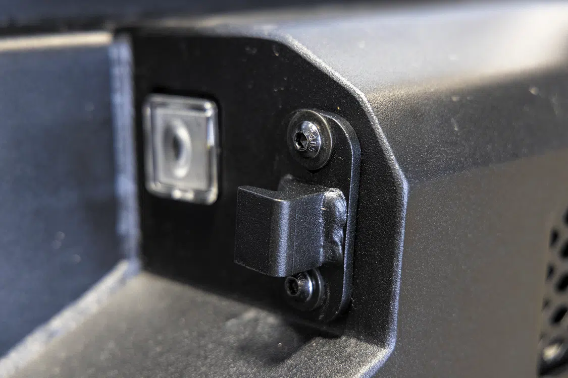 Mount the latch point to the rear bumper